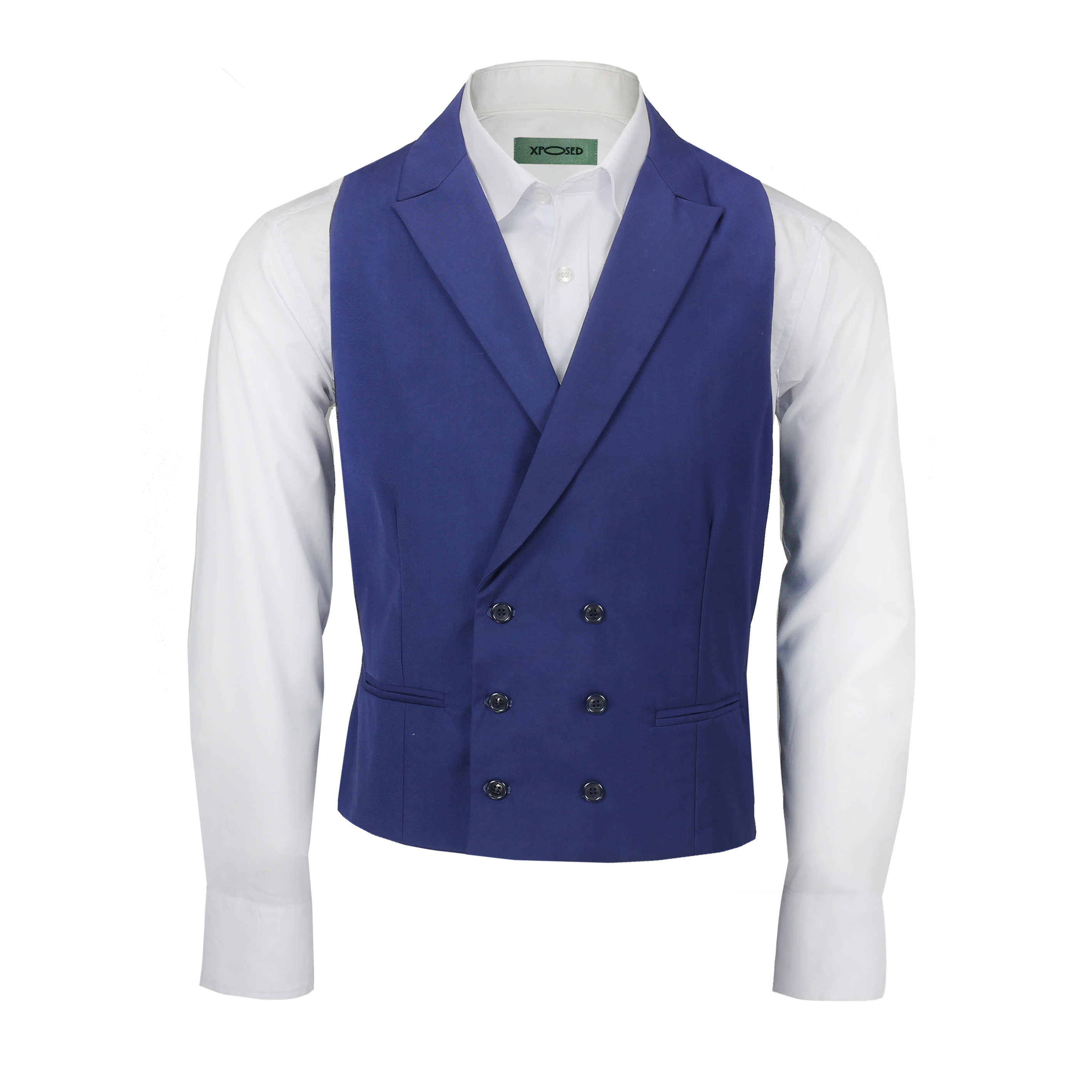 Mens Vintage Double Breasted Collar Waistcoat Retro Peak Lapel Smart Casual Vest Ebay